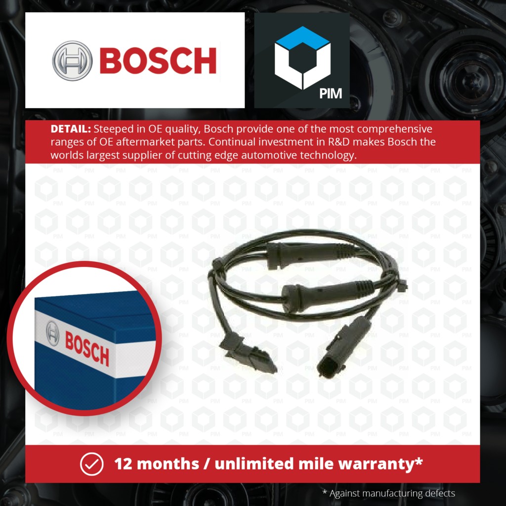 Bosch ABS Sensor Rear 0986594604 [PM1287138]
