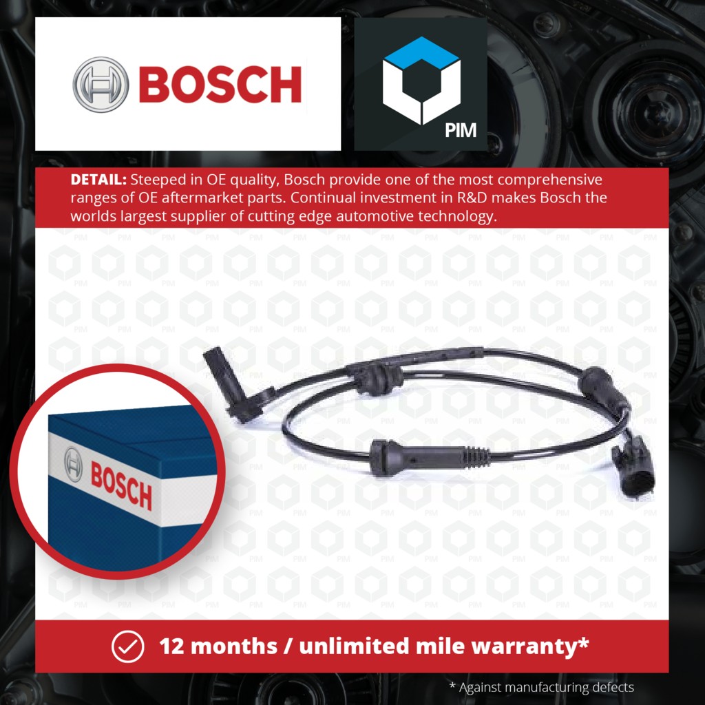 Bosch ABS Sensor Front 0986594580 [PM1287122]