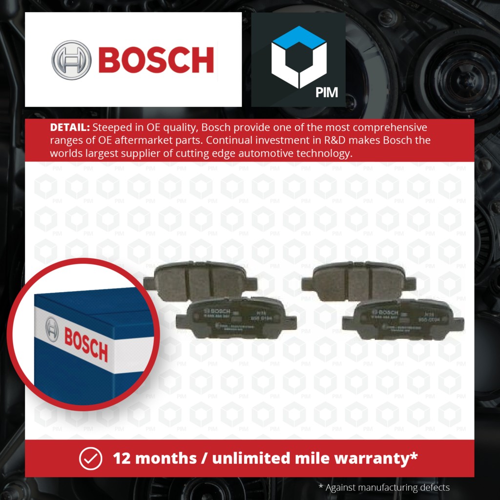 Bosch Brake Pads Set Rear 0986494857 [PM1286303]