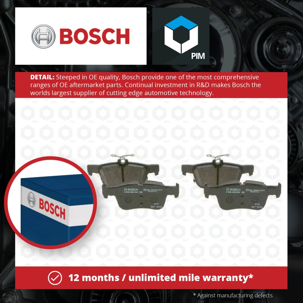 Bosch Brake Pads Set Rear 0986494839 [PM1286287]