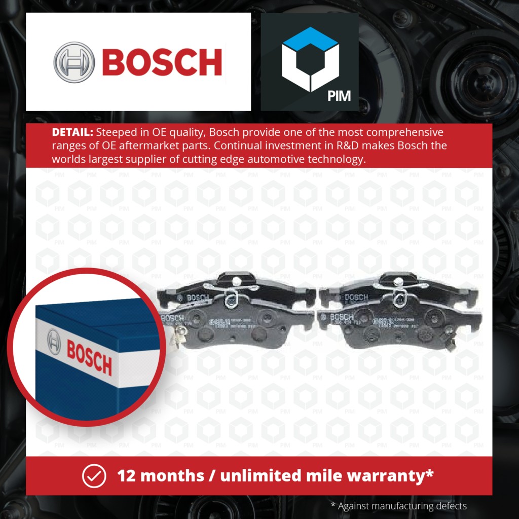Bosch Brake Pads Set Rear 0986494719 [PM1286197]