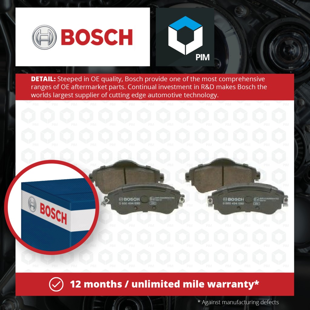 Bosch Brake Pads Set Front 0986494690 [PM1286181]
