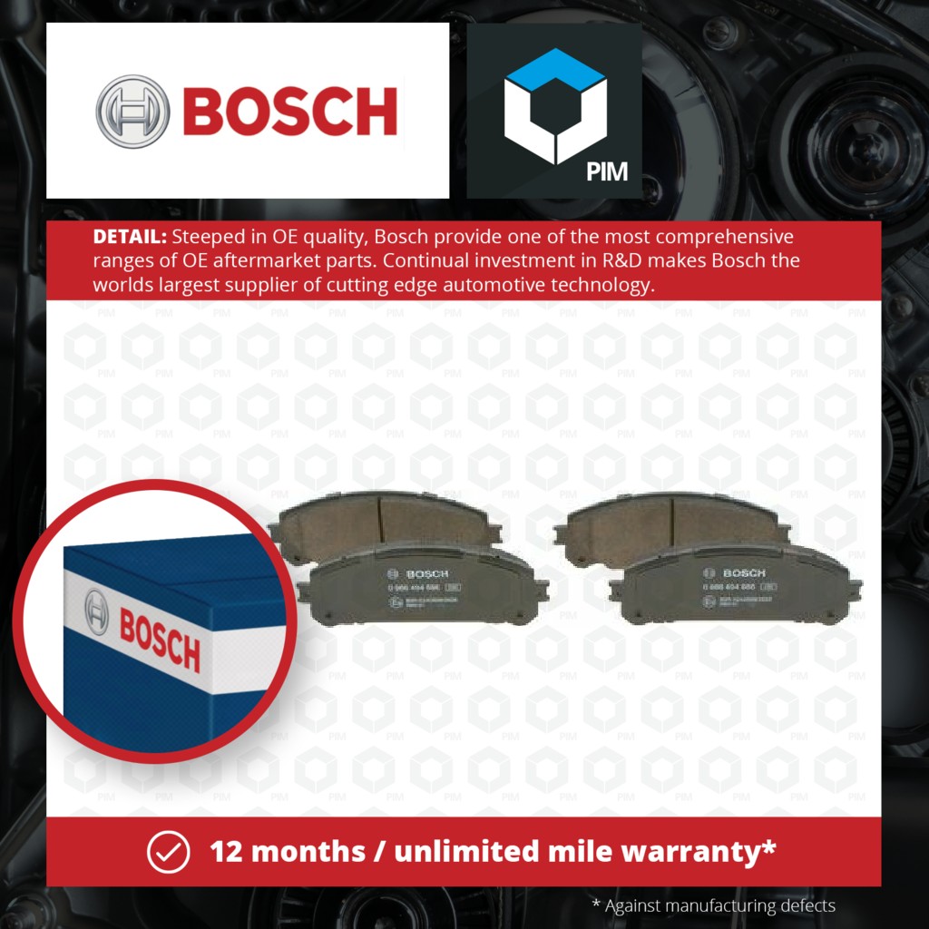 Bosch Brake Pads Set Front 0986494686 [PM1286179]