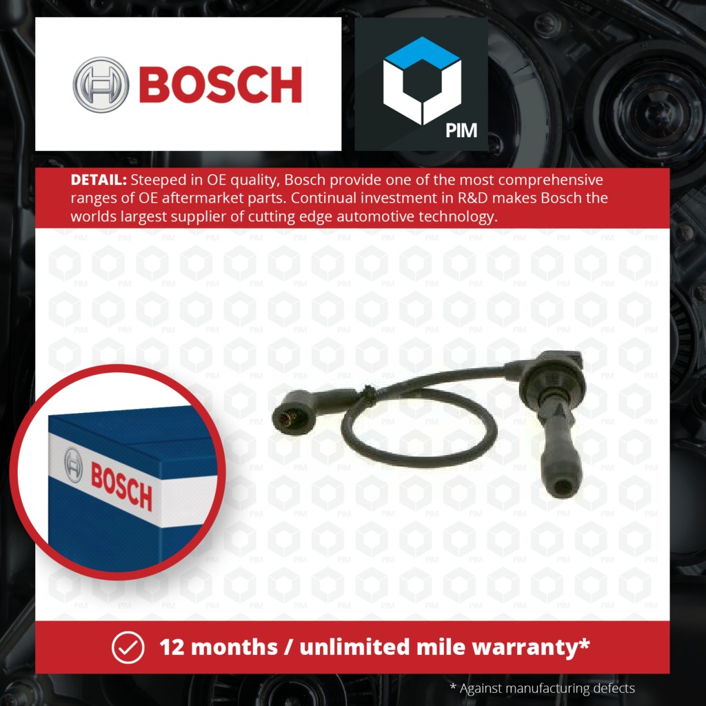 Bosch HT Leads Ignition Cables Set 0986357842 [PM1283525]