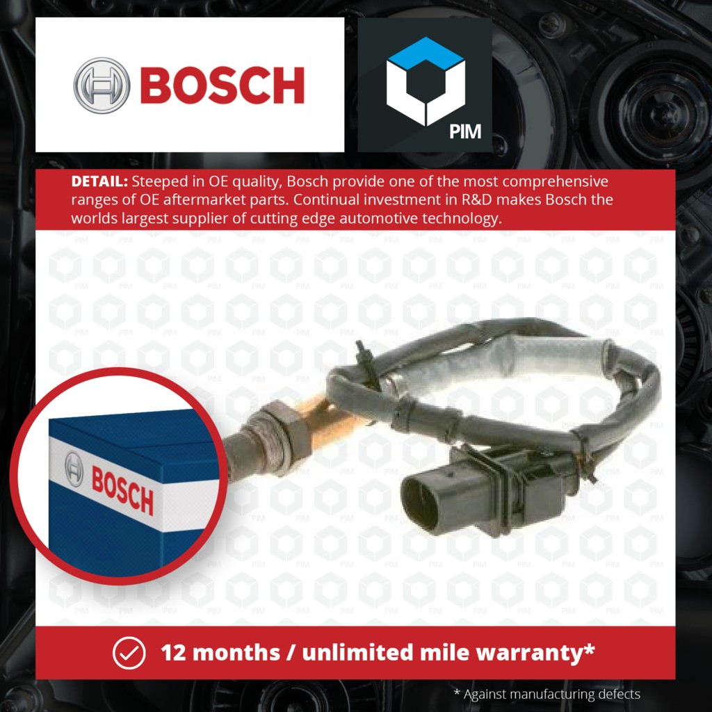 Bosch Lambda Sensor Pre Cat 0258017617 [PM1261286]