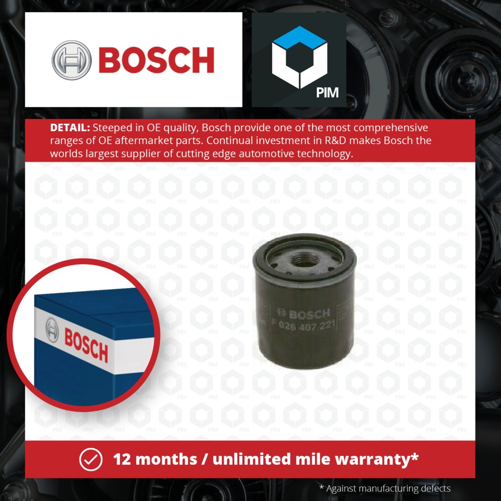 Bosch Oil Filter F026407221 [PM1209006]