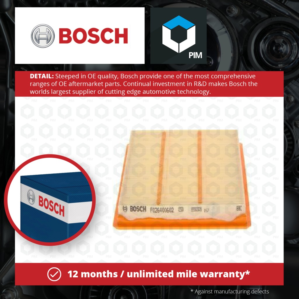Bosch Air Filter F026400602 [PM1208990]