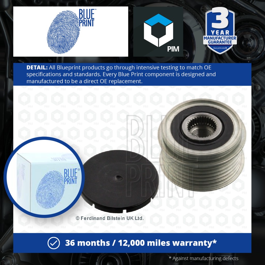 Blue Print Overrunning Alternator Pulley Adg061311 [PM1208107]