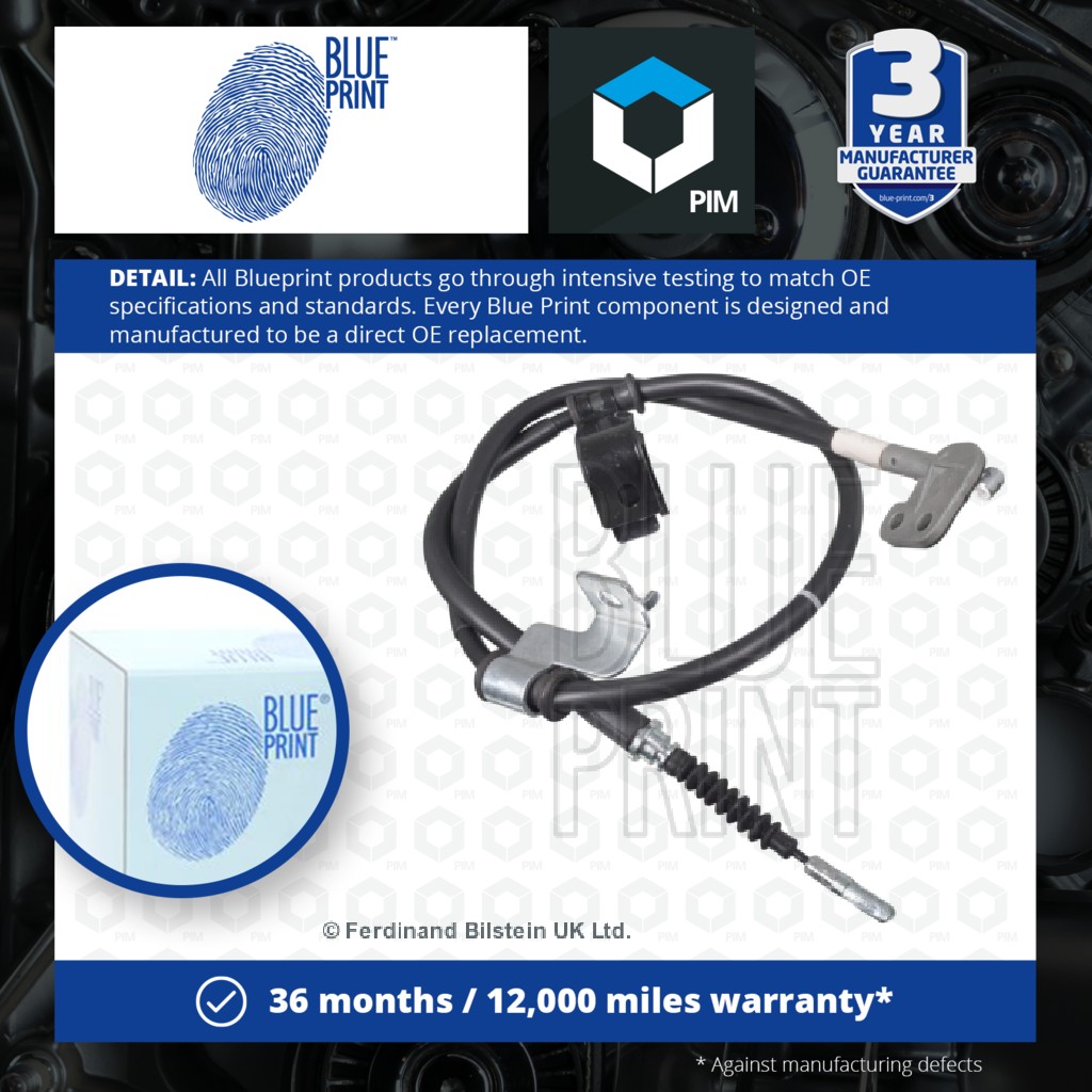 Blue Print Handbrake Cable Rear Left ADG046274 [PM1208082]