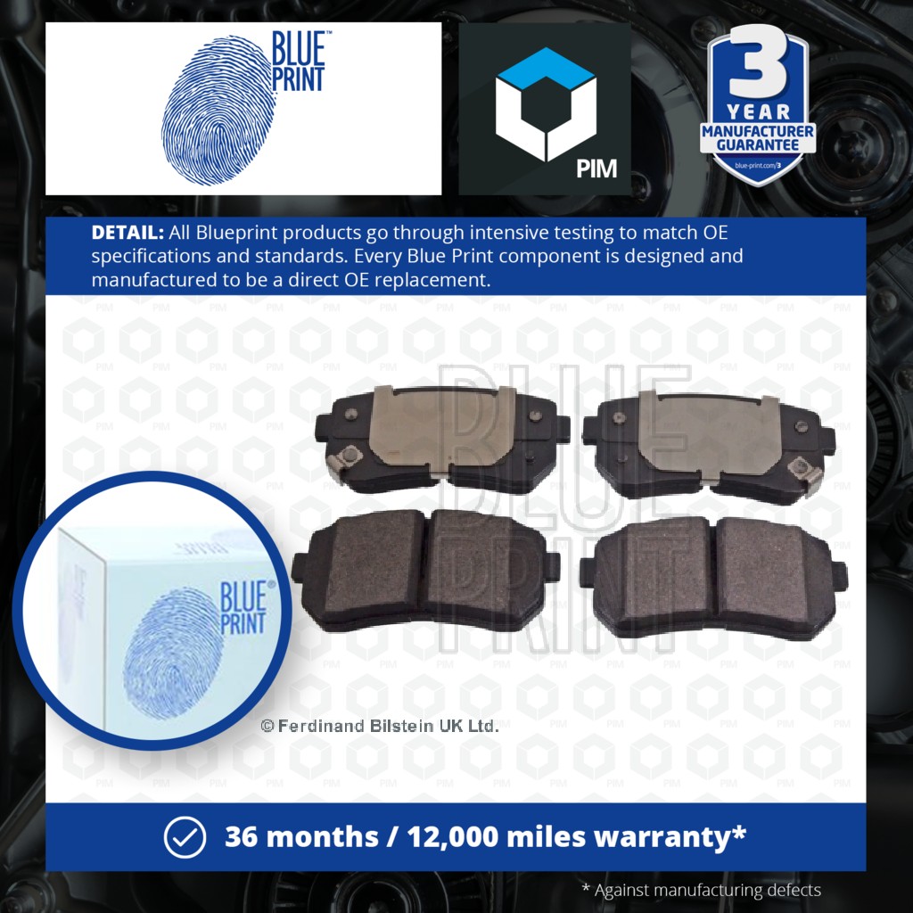Blue Print Brake Pads Set Rear ADG042169 [PM1208073]