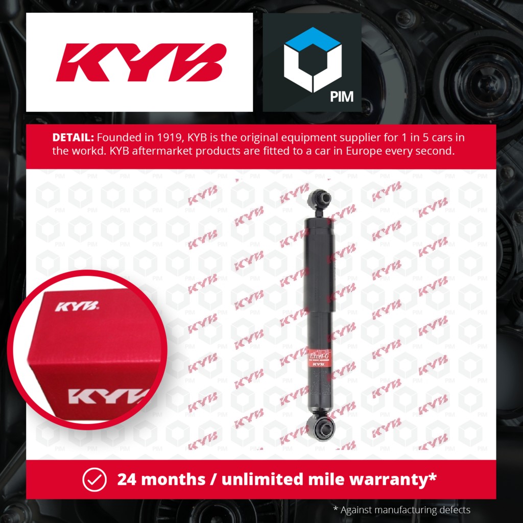 KYB 2x Shock Absorbers (Pair) Rear 349155 [PM1207133]