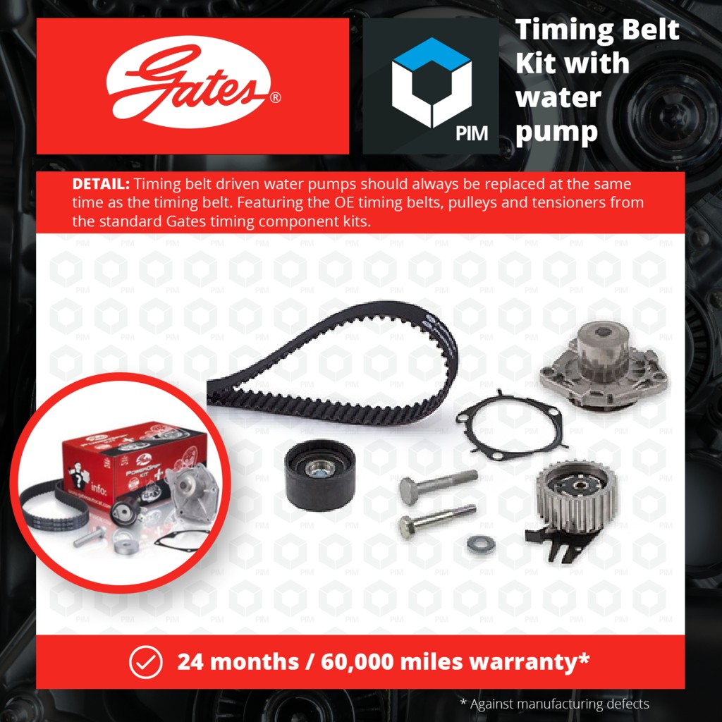 Gates Timing Belt & Water Pump Kit KP15684XS-1 [PM1205248]