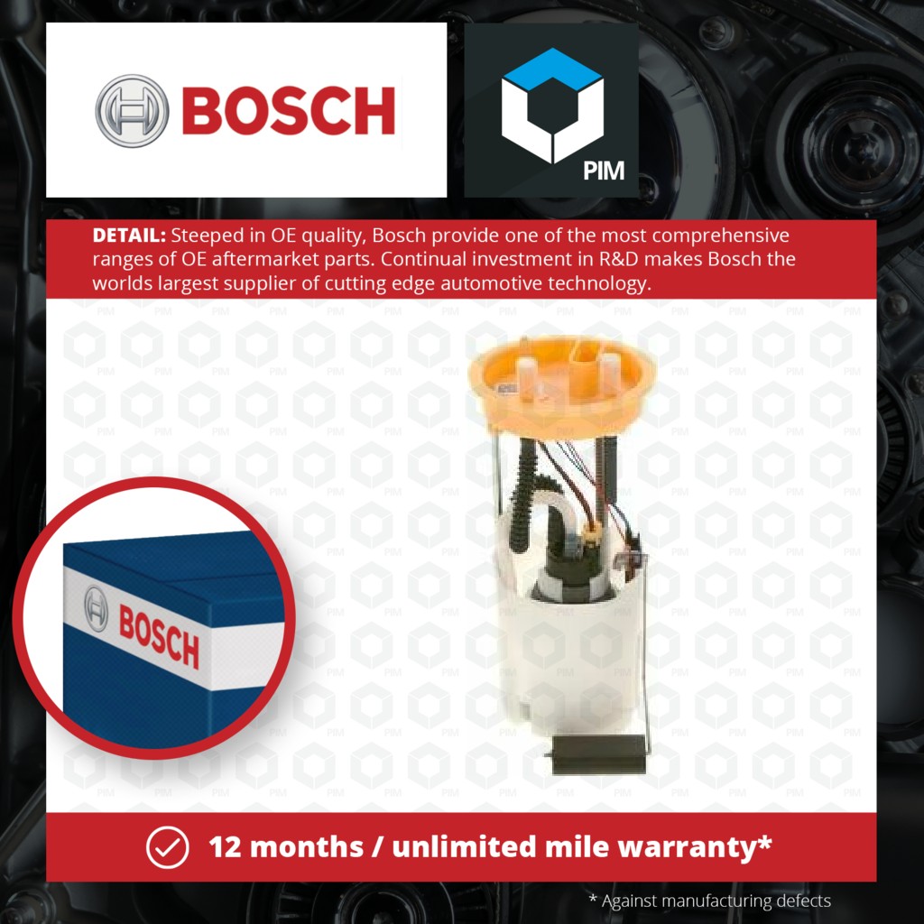 Bosch Fuel Pump In tank 0986580828 [PM1203276]