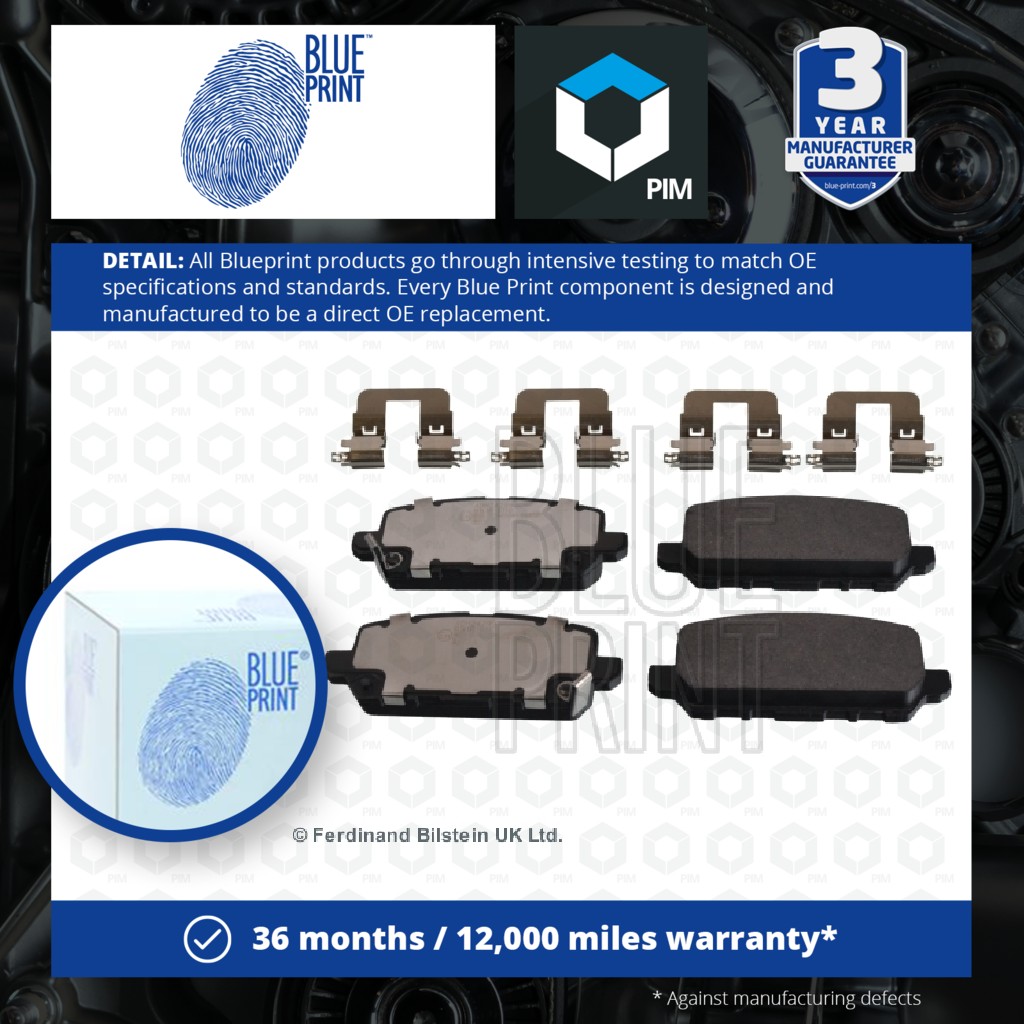 Blue Print Brake Pads Set Rear ADH24299 [PM1202316]