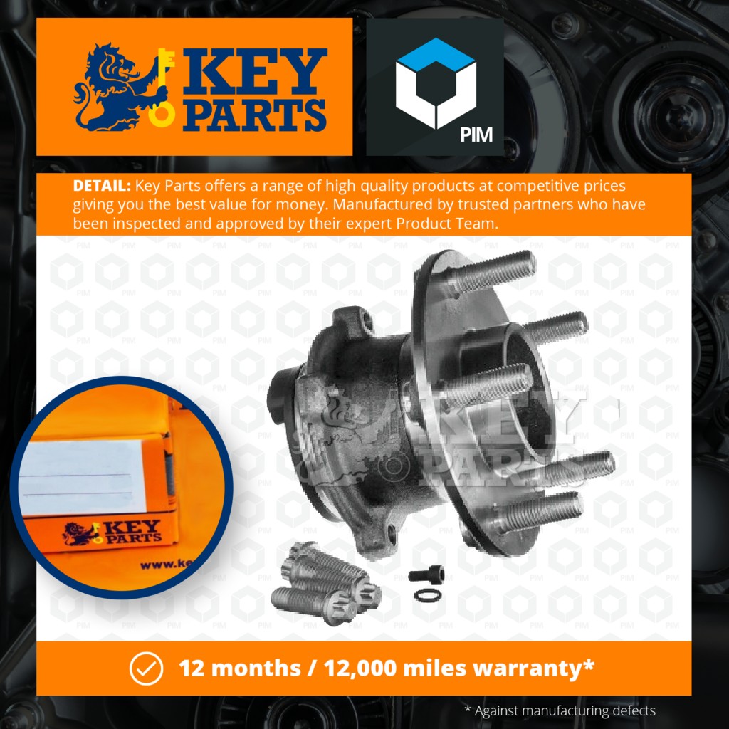 Key Parts Wheel Bearing Kit Rear KWB1102 [PM1190691]