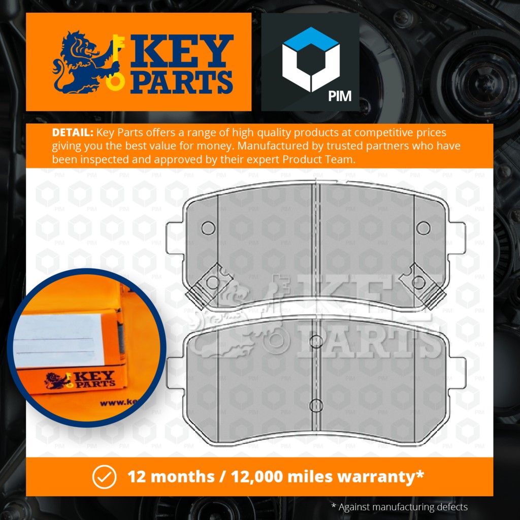 Key Parts Brake Pads Set Rear KBP2424 [PM1190089]