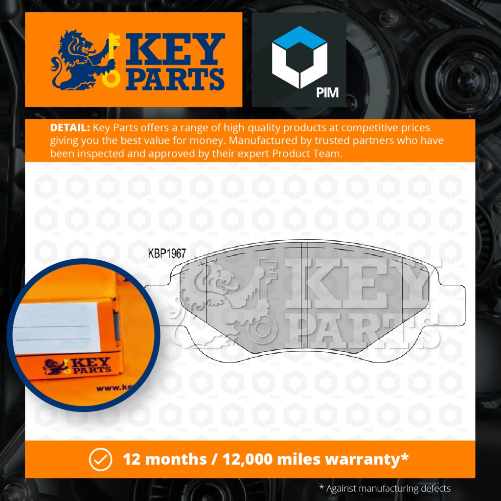Key Parts Brake Pads Set Front KBP1967 [PM1189975]