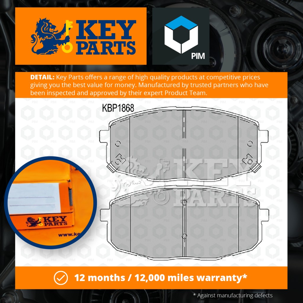 Key Parts Brake Pads Set Front KBP1868 [PM1189927]
