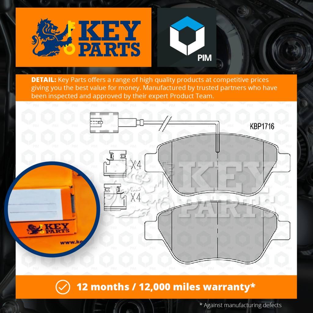 Key Parts Brake Pads Set Front KBP1716 [PM1189854]