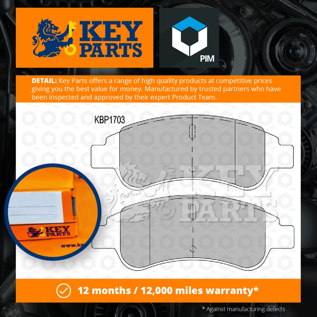 Key Parts Brake Pads Set Front KBP1703 [PM1189843]