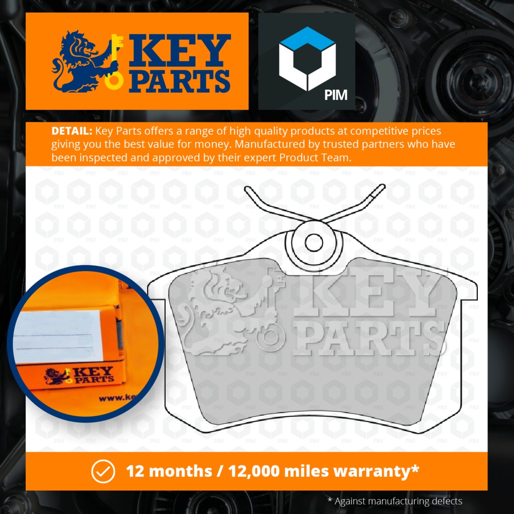 Key Parts Brake Pads Set Rear KBP1542 [PM1189796]