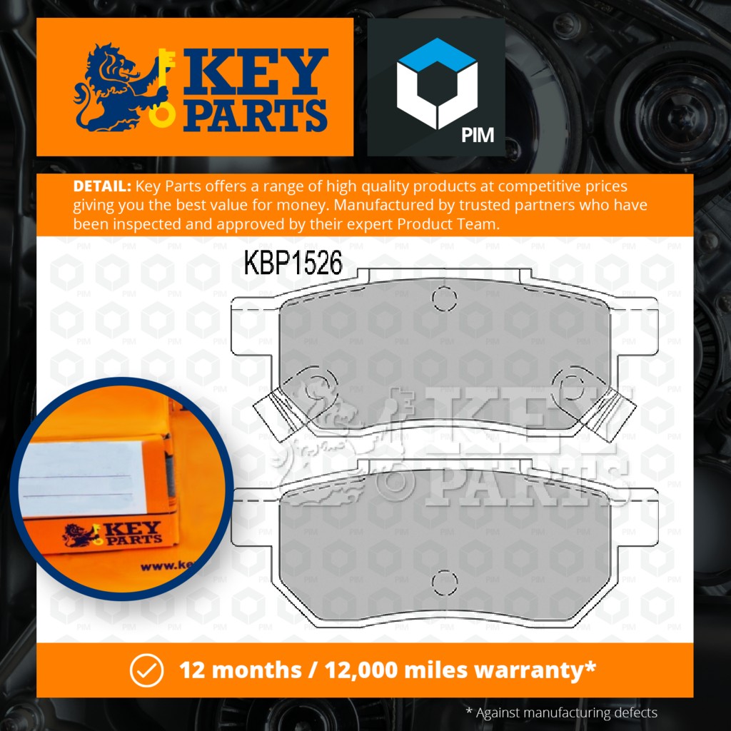 Key Parts Brake Pads Set Rear KBP1526 [PM1189790]