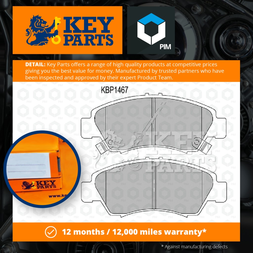 Key Parts Brake Pads Set Front KBP1467 [PM1189780]