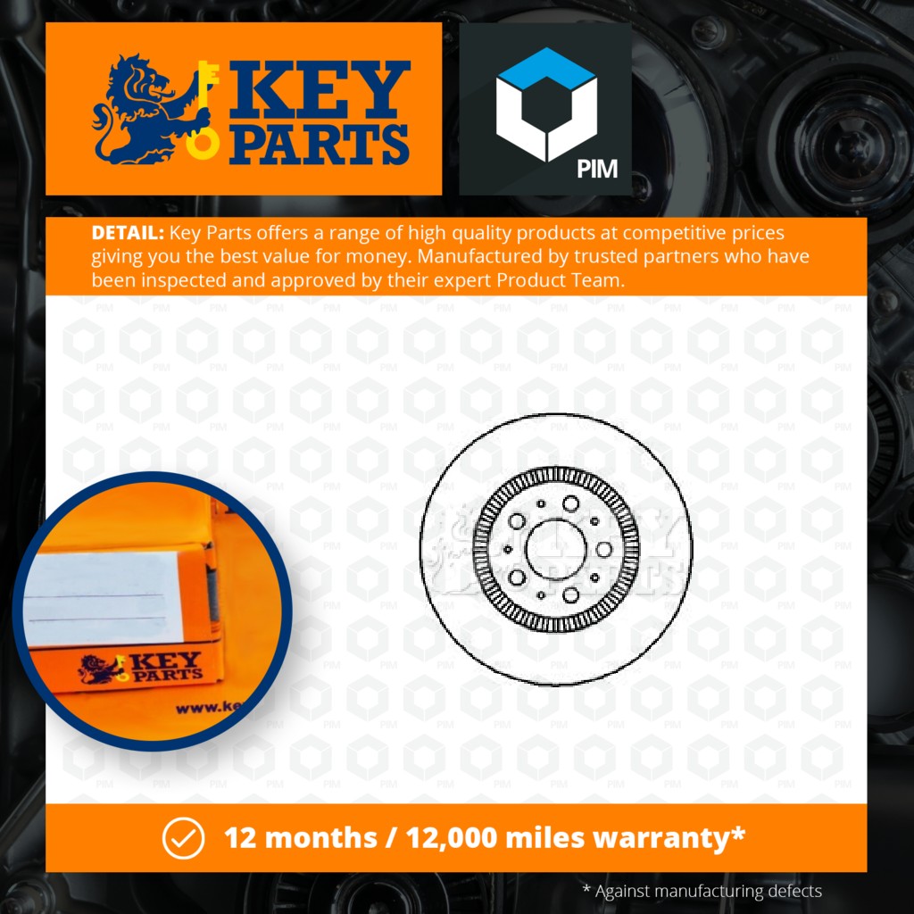 Key Parts 2x Brake Discs Pair Vented Front KBD5899S [PM1189668]