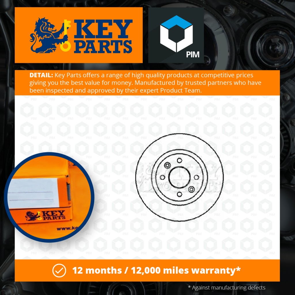 Key Parts 2x Brake Discs Pair Vented Front KBD4317 [PM1189530]