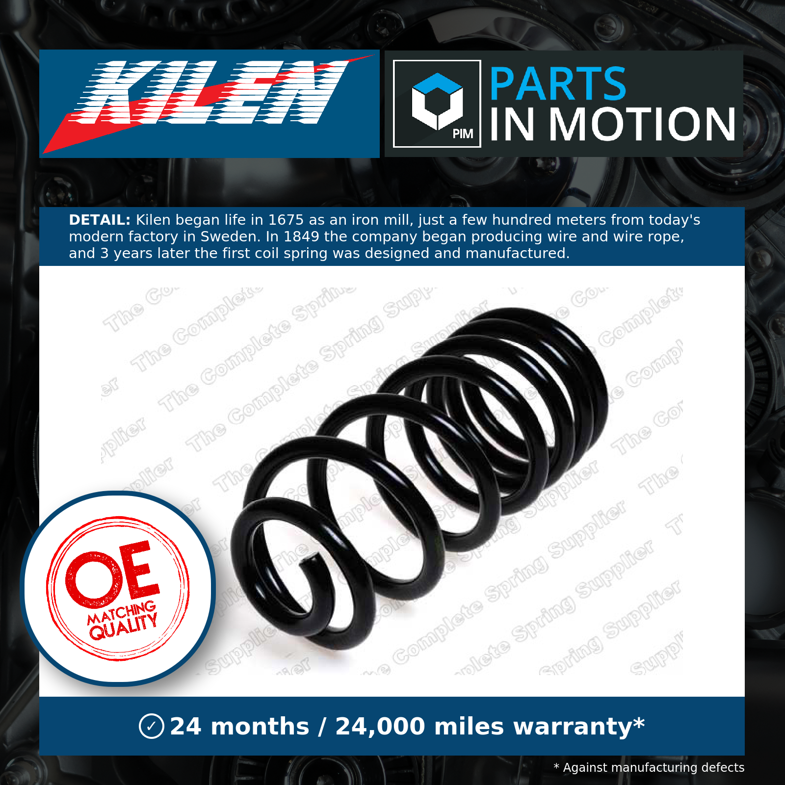 2x Kilen Coil Spring Rear 53090 [PM167302]