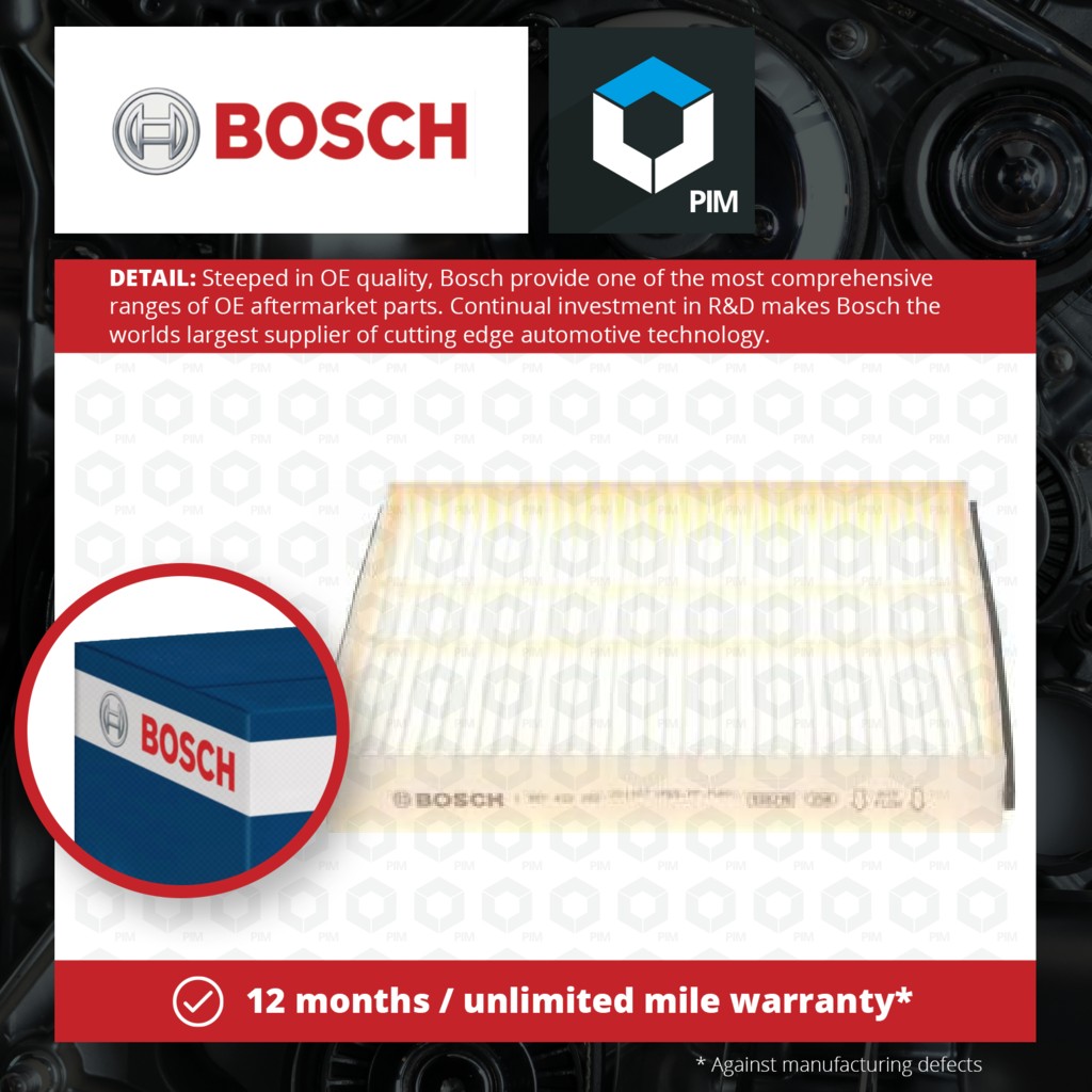 Bosch Pollen / Cabin Filter 1987432250 [PM1126524]