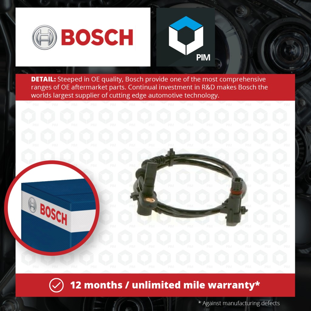 Bosch ABS Sensor Rear 0986594563 [PM1116719]