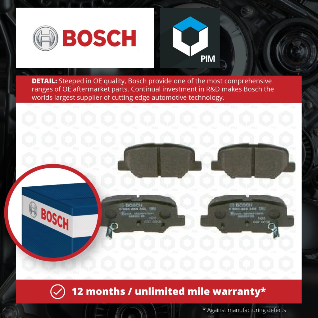 Bosch Brake Pads Set Rear 0986495358 [PM1116412]