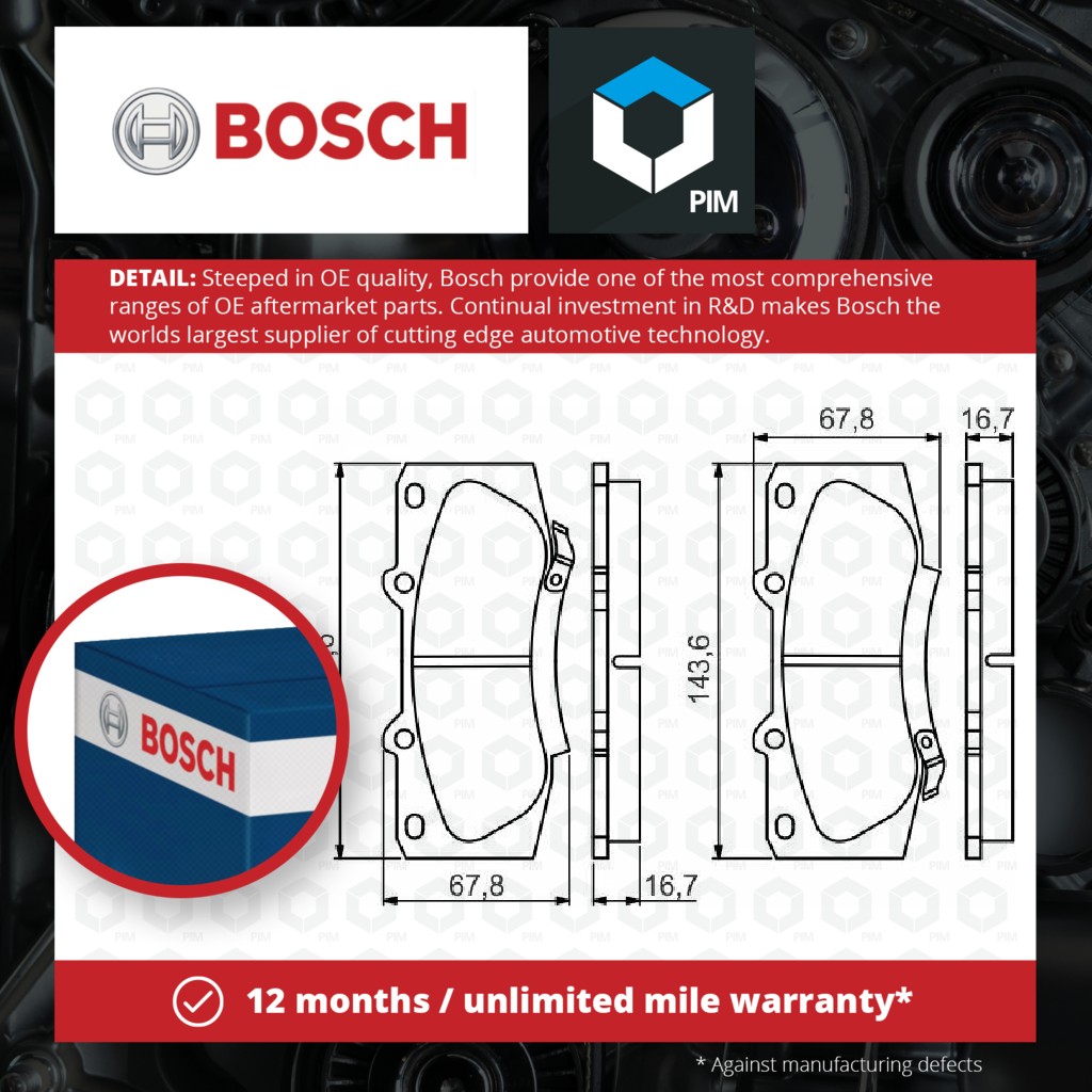 Bosch Brake Pads Set Front 0986495352 [PM1116408]