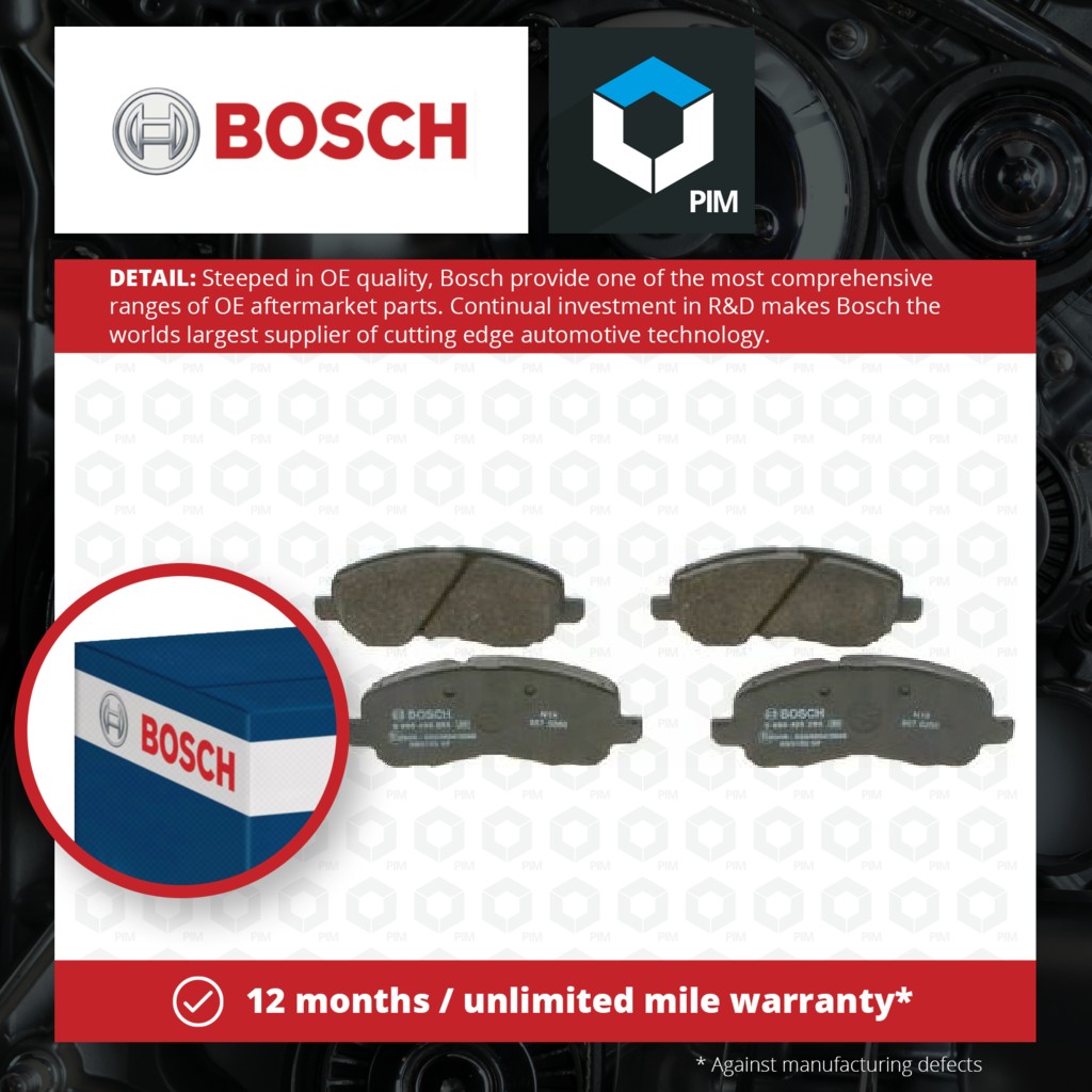 Bosch Brake Pads Set Front 0986495253 [PM1116376]