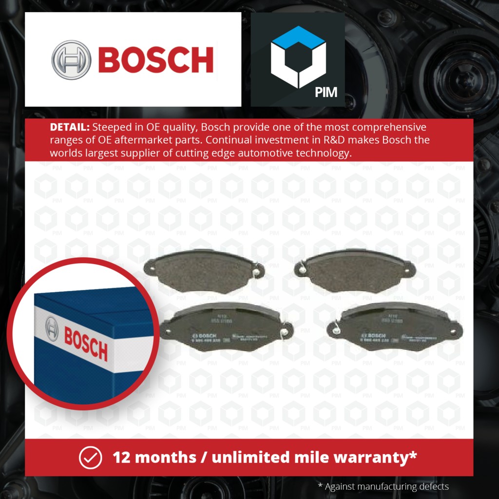 Bosch Brake Pads Set Front 0986495235 [PM1116360]