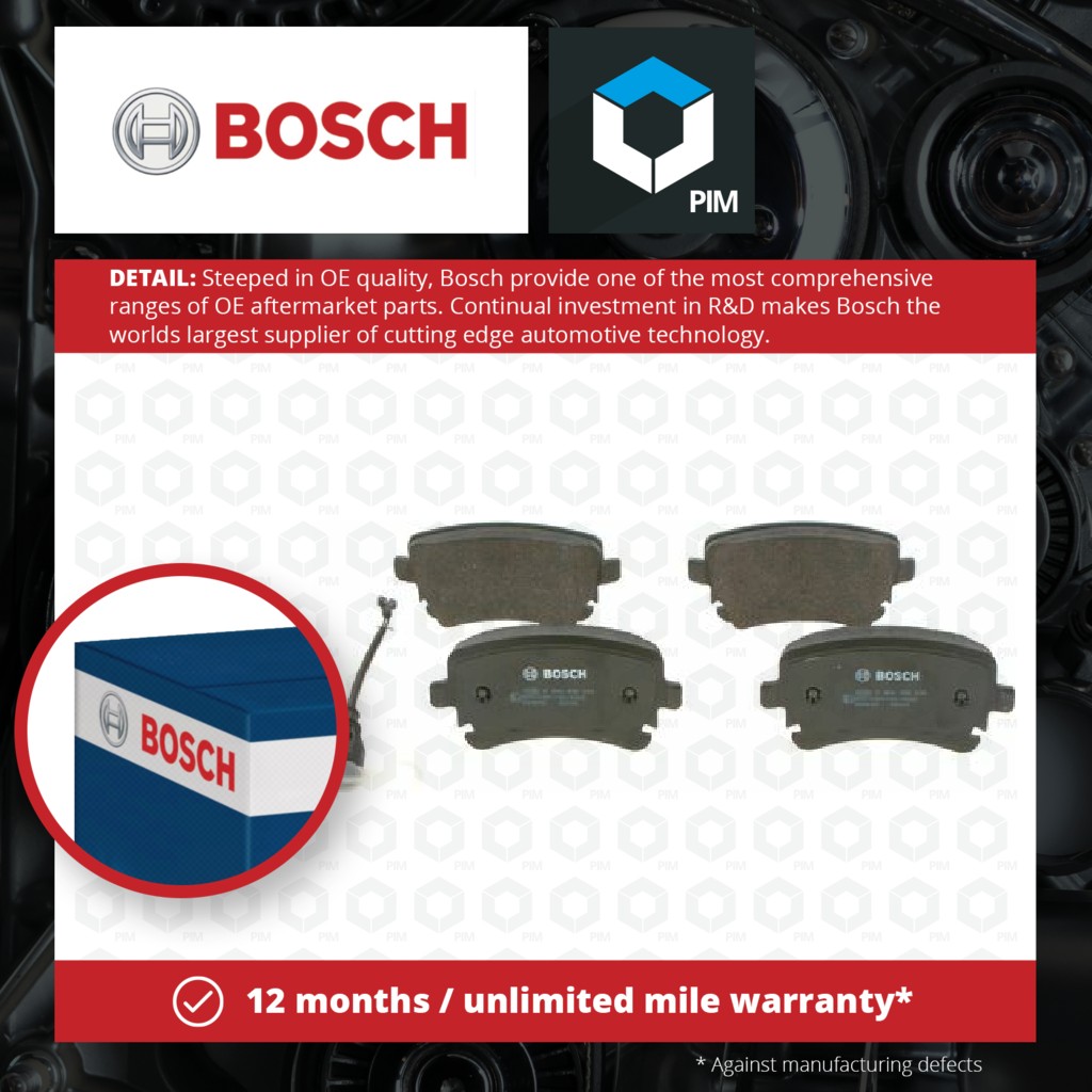 Bosch Brake Pads Set Rear 0986495094 [PM1116288]