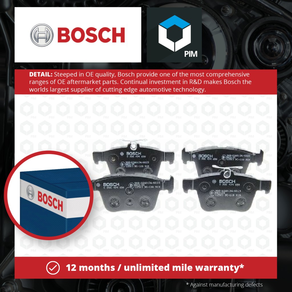 Bosch Brake Pads Set Rear 0986494658 [PM1116234]