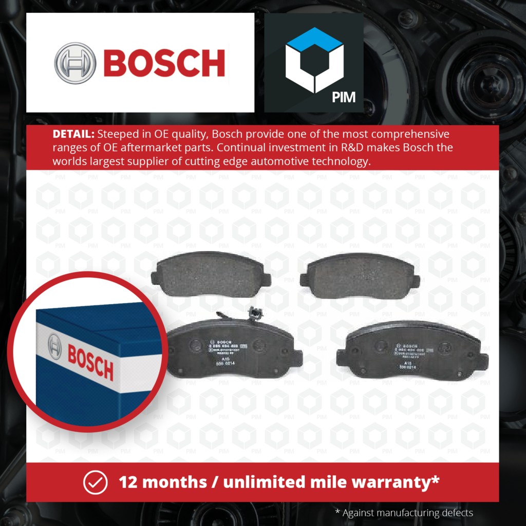 Bosch Brake Pads Set Front 0986494498 [PM1116104]