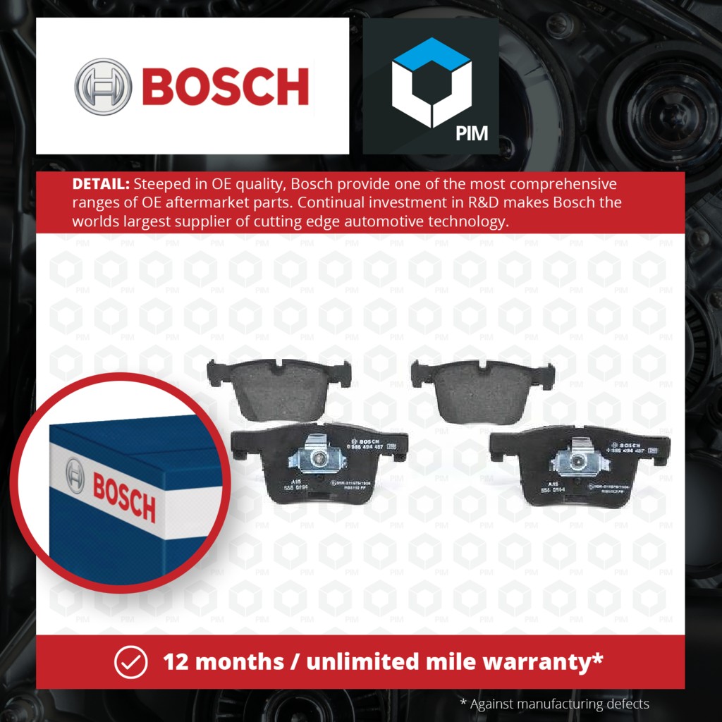 Bosch Brake Pads Set Front 0986494487 [PM1116094]