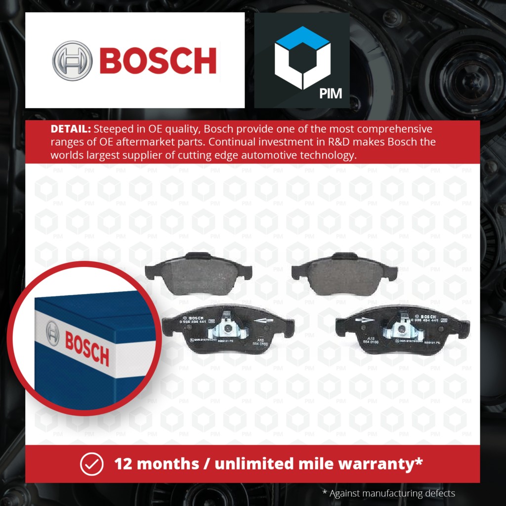 Bosch Brake Pads Set Front 0986494441 [PM1116075]