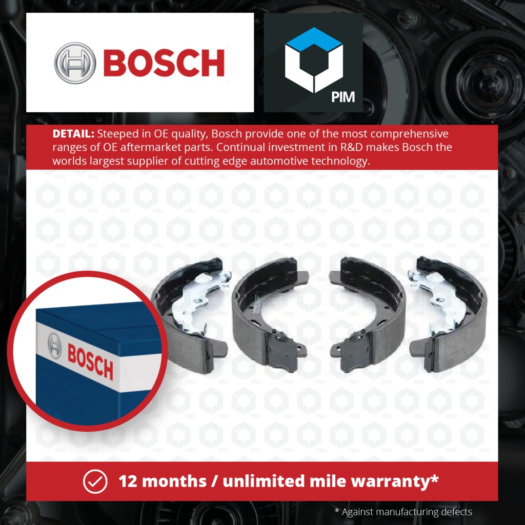 Bosch Brake Shoes Set 0986487796 [PM1116010]