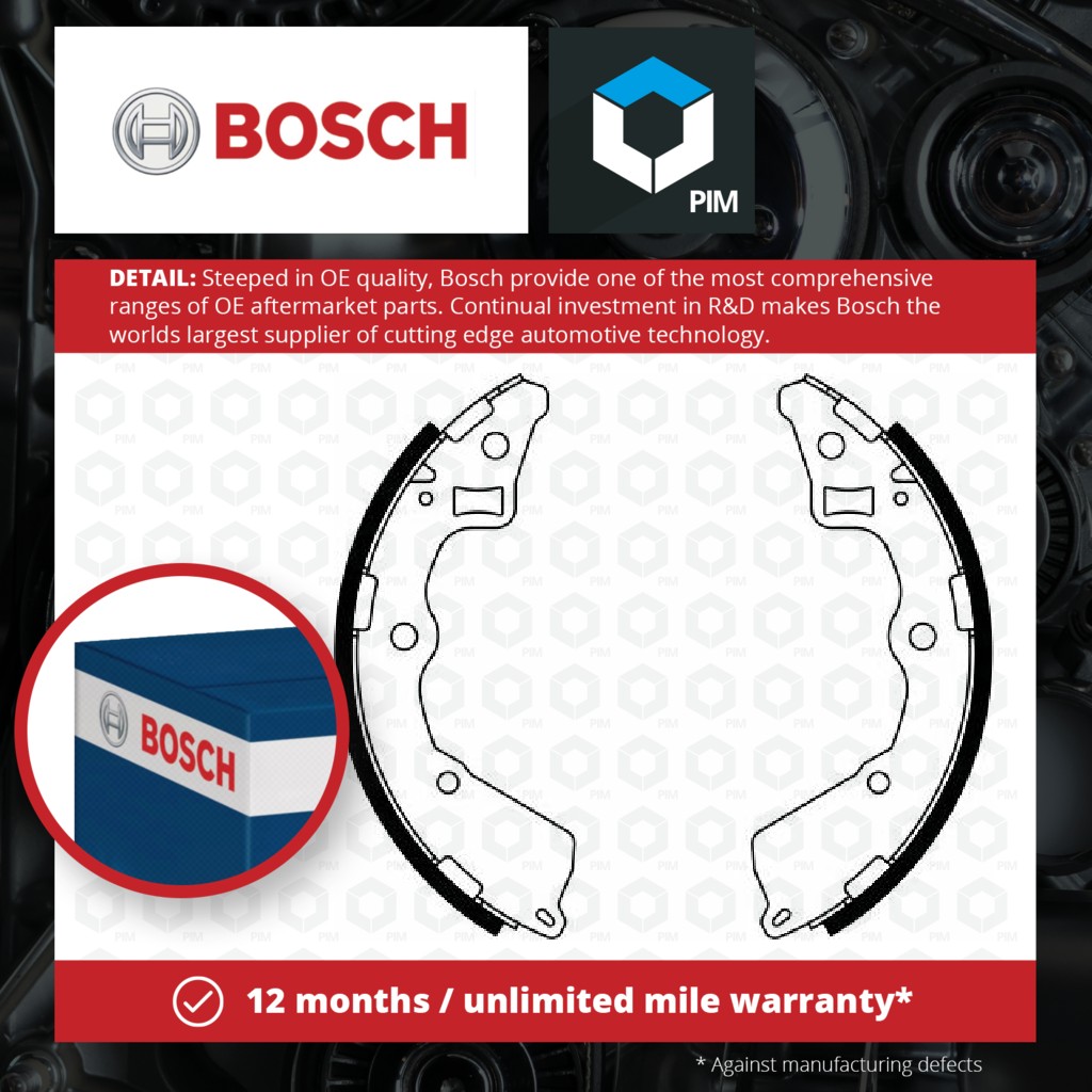 Bosch Brake Shoes Set 0986487757 [PM1115974]