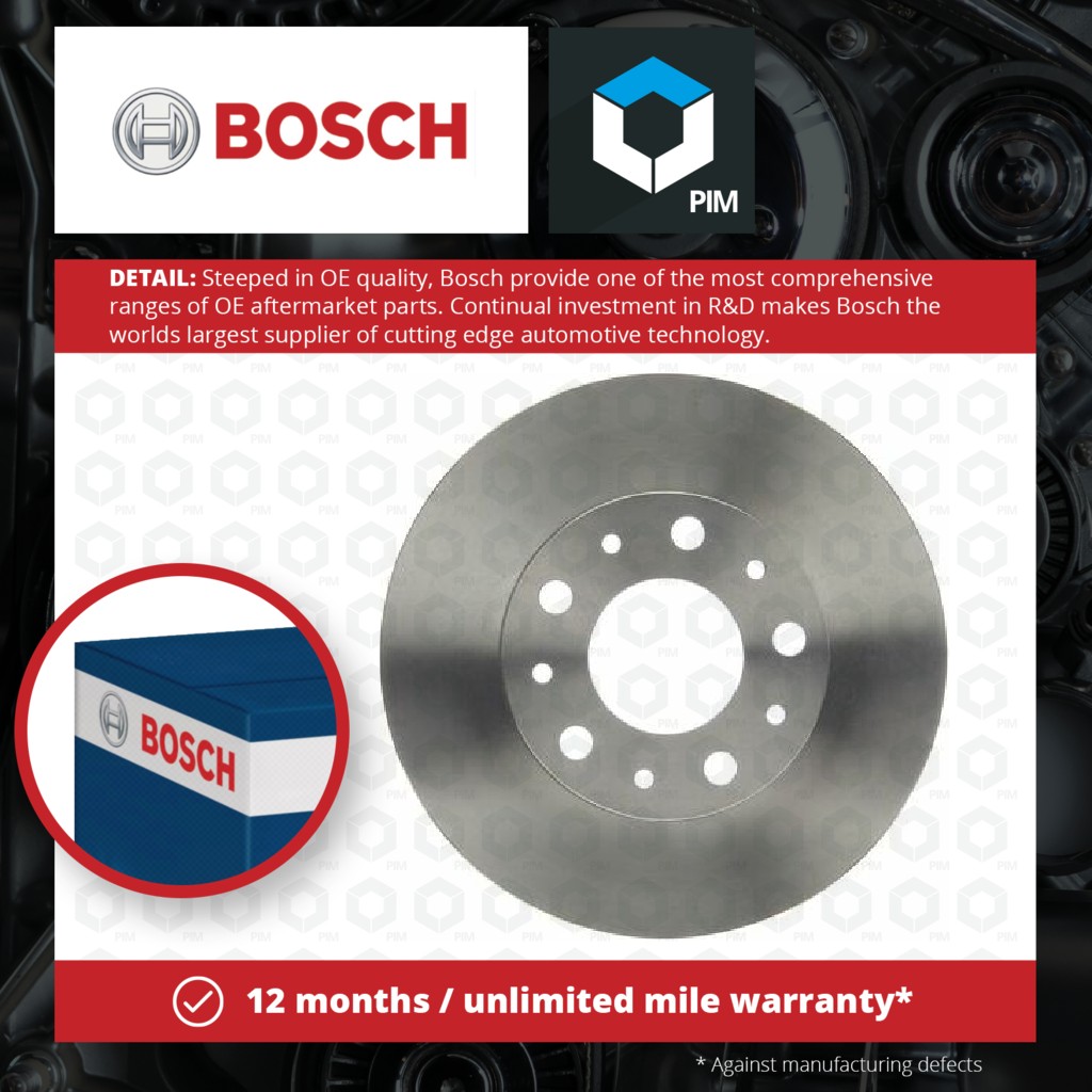 Bosch 2x Brake Discs Pair Vented Front 0986479S70 [PM1115432]