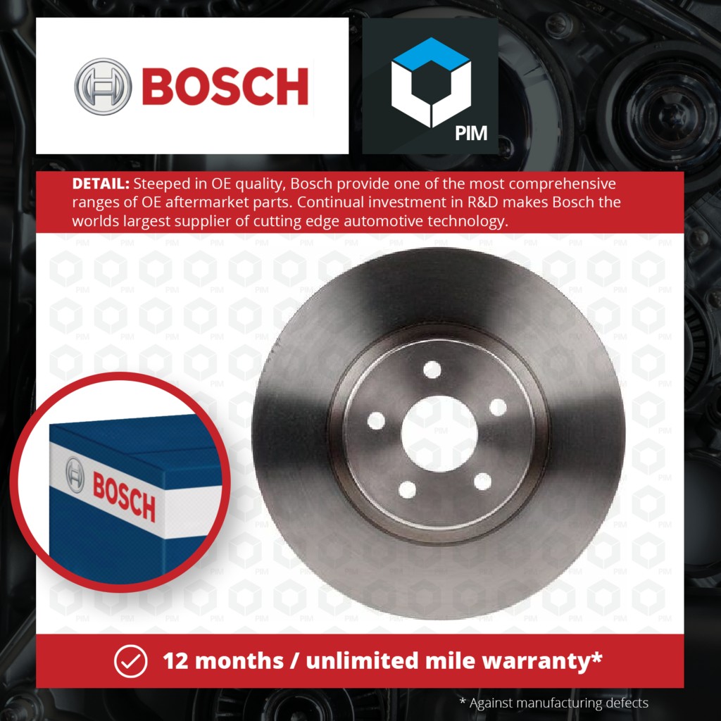 Bosch 2x Brake Discs Pair Vented 0986479660 [PM1114864]
