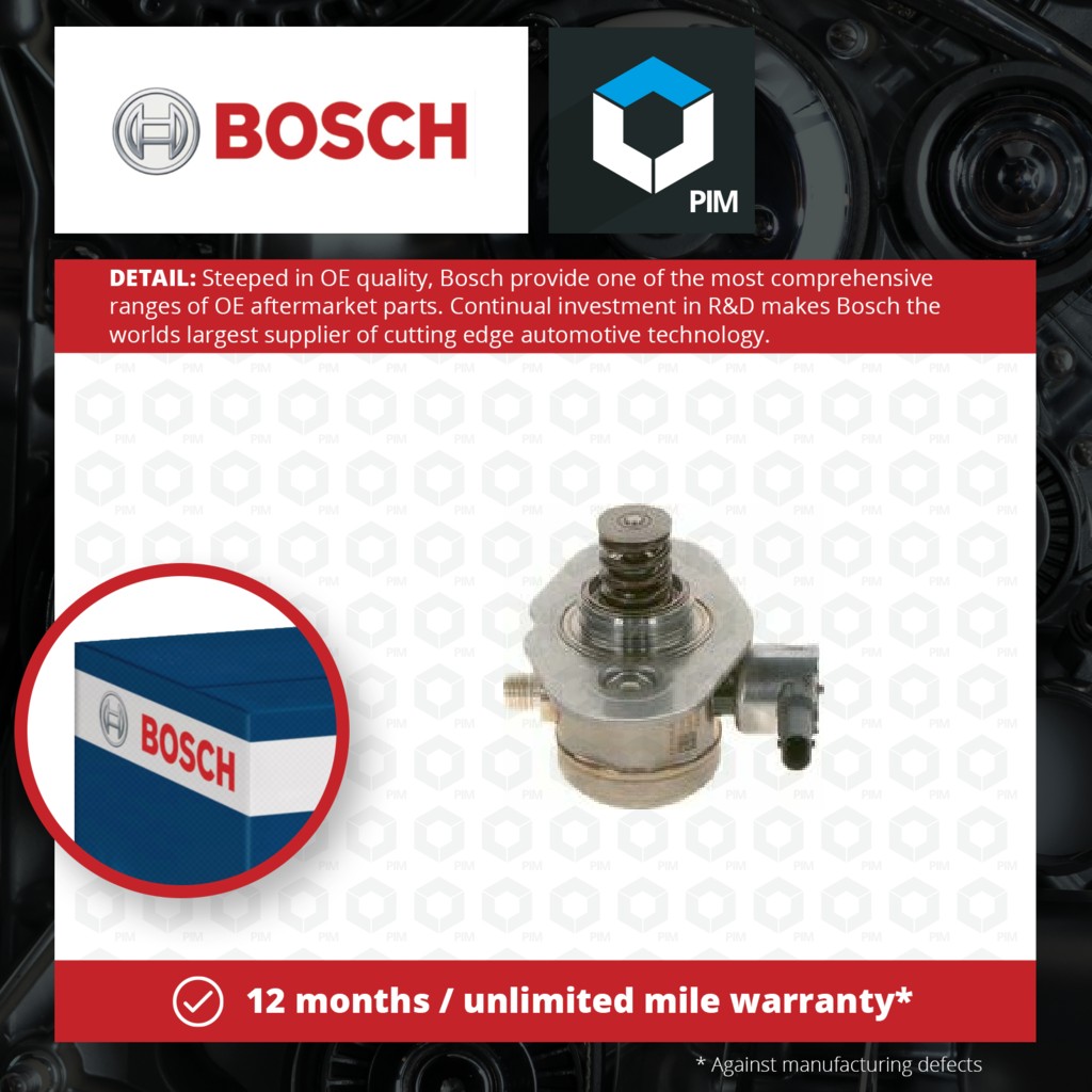 Bosch High Pressure Petrol Fuel Pump 0261520293 [PM1101952]