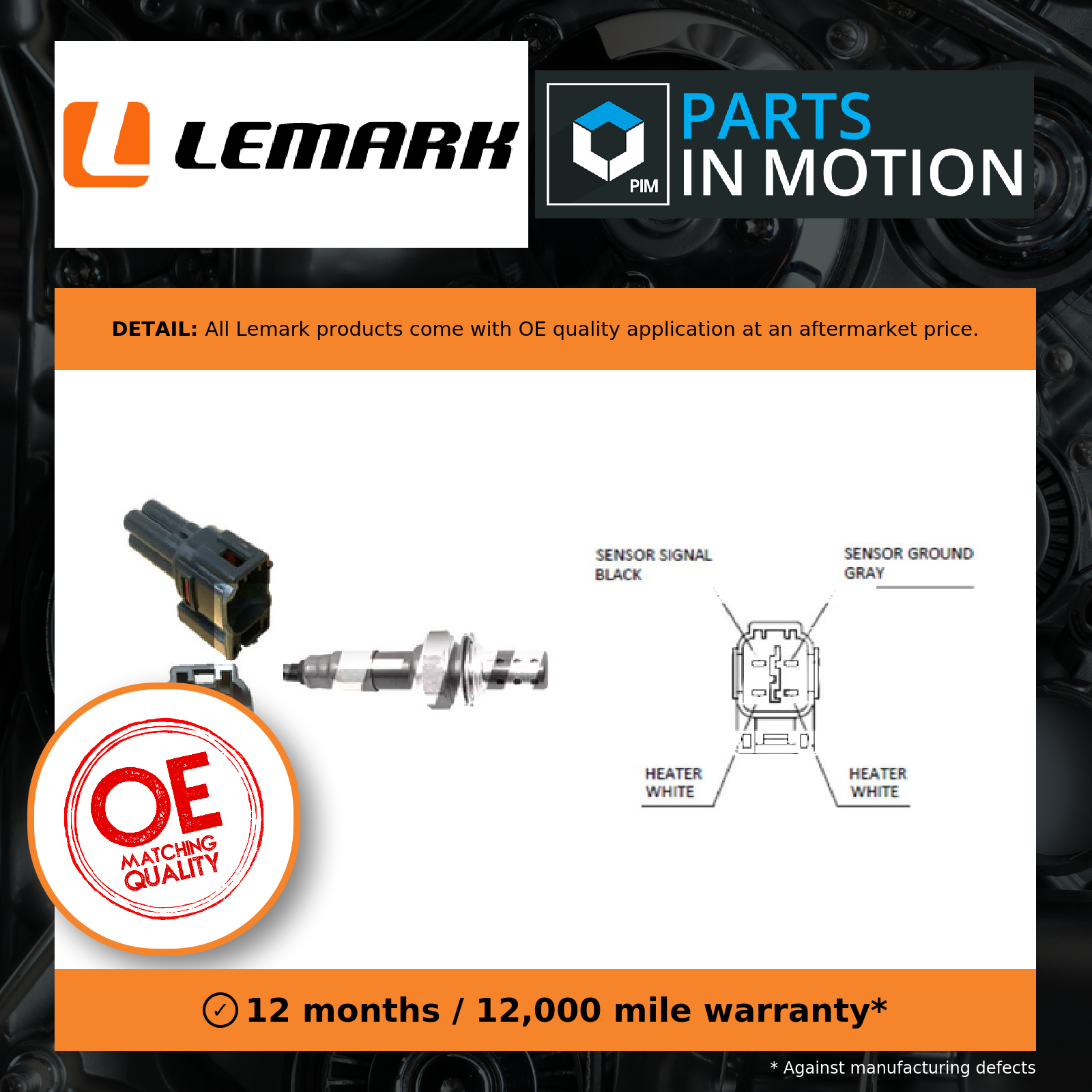 Lambda Sensor LLB810 Lemark Oxygen O2 18213-57KA0 18213-70H02 - Image 2