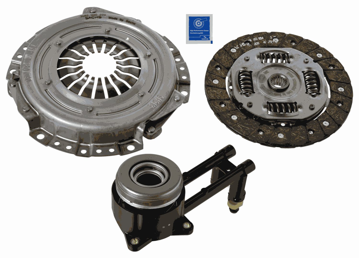 Sachs Clutch Kit 3pc (Cover+Plate+CSC) 3000990214 [PM1038264]