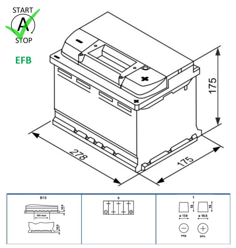 Bosch S4E07 EFB Car Battery
