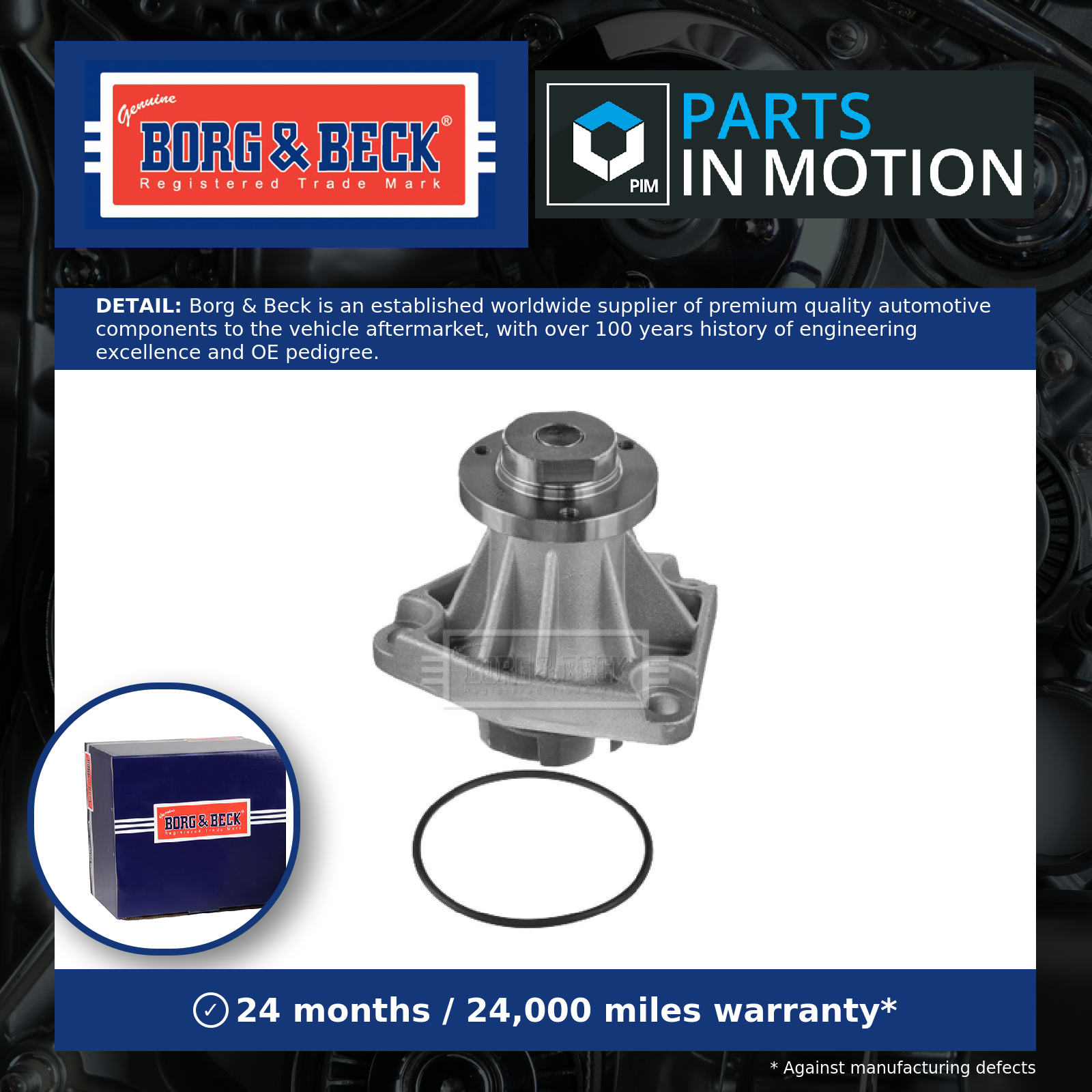 Borg & Beck Water Pump BWP1734 [PM1027399]